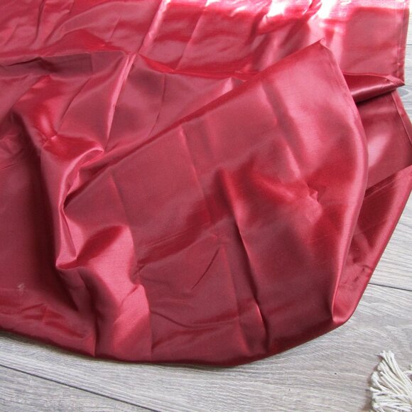 Maroon window scarf valance 42" x 216". 100% polyester curtain drape. - Picture 10 of 10